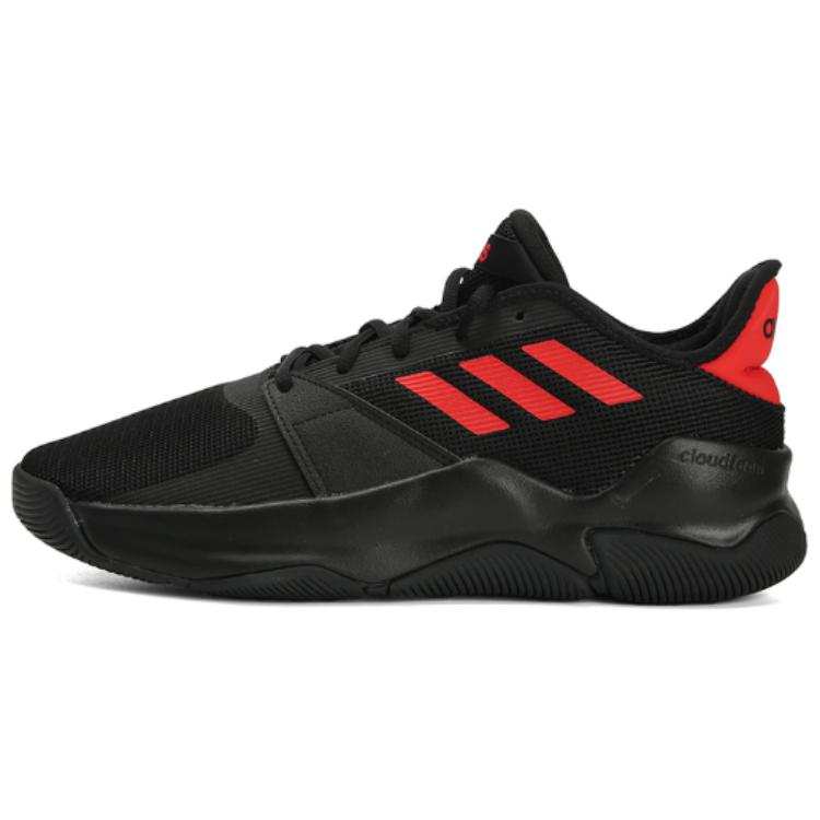 Adidas Adidas Streetflow Slip Resistant Abrasion Resistant Low top Basketball Shoes Men's Black