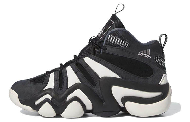 Adidas Adidas Crazy 8 Cushioning Abrasion Resistant Mid top Vintage Basketball Shoes Unisex Black White