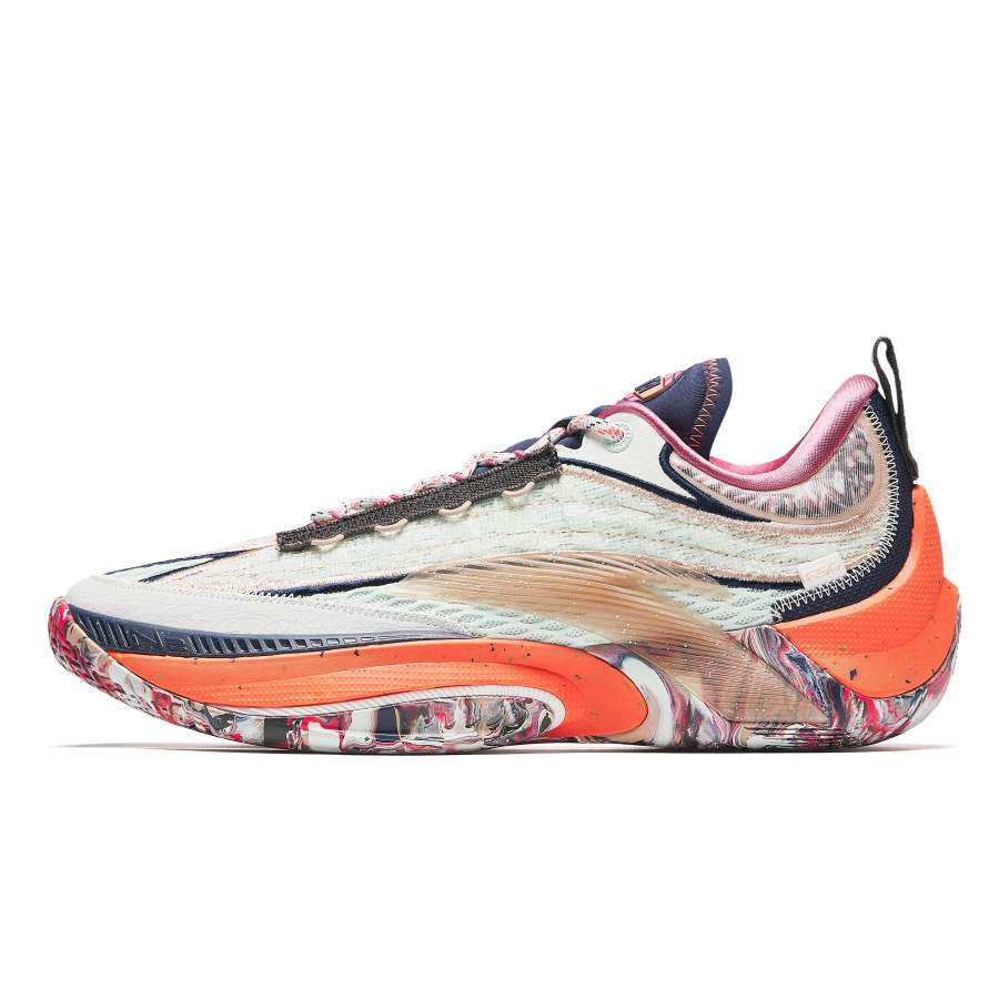 Anta Zap 1 Regeneration Cushioning, Wear Resistant Low top Basketball Shoes Men's Green Orange Blue