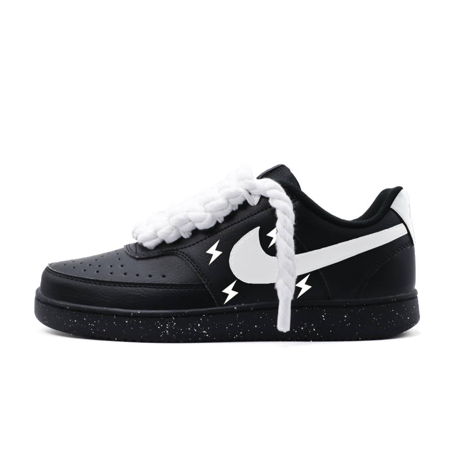 Nike Nike Court Vision 1 Glow Of Nightfall Abrasion Resistant Low top Skateboard Shoes Men's White