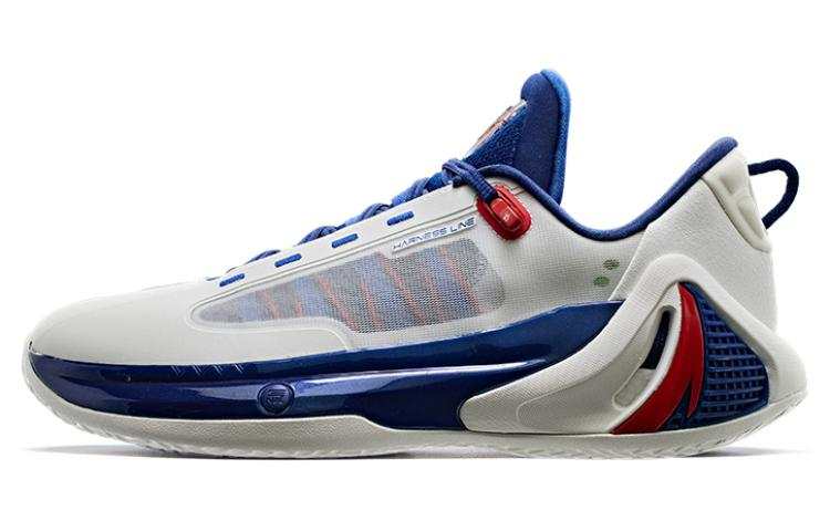 Anta GH4 Breathable And Lightweight Low top Basketball Shoes Men's White Blue