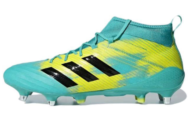 Adidas Adidas Predator Flare Soft Ground Boots Abrasion Resistant Mid top Training Shoes Men's Blue Yellow