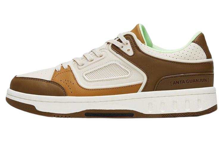 Anta Champion All Weather Series Slip Resistant Cushioning Low top Skateboard Shoes Men's Brown Yellow White