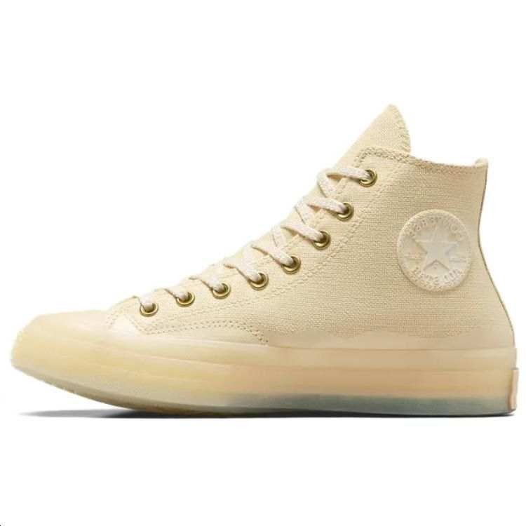Converse 1970s Comfortable High top Canvas Shoes Unisex Beige Yellow