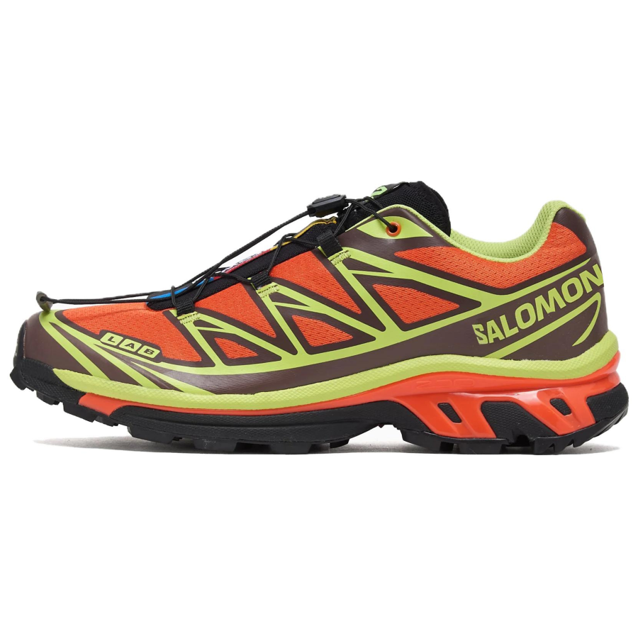 SALOMON XT 6 Low top Mountaineering Hiking Shoes Unisex Orange Yellow