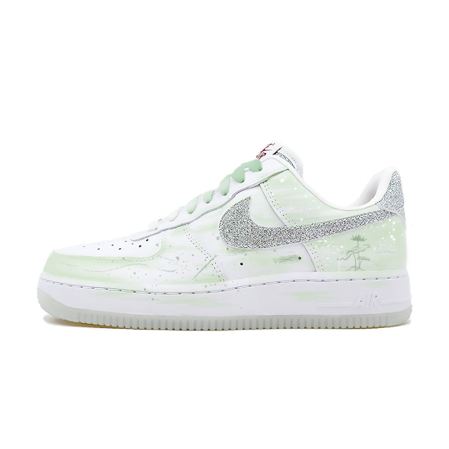 Nike Nike Air Force 1 Clear Waters Green Lotus Slip Resistant Abrasion Resistant Low top Skateboard Shoes Women's Green