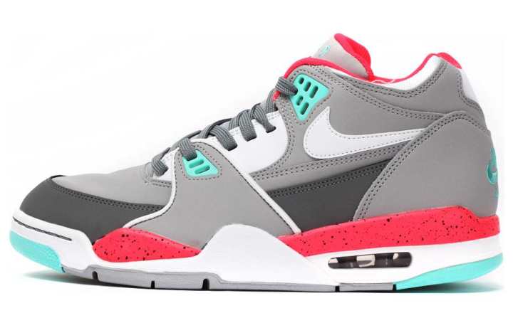 Nike Nike Air Flight 89 Cushioning Slip Resistant Mid top Basketball Shoes Men's Gray Red