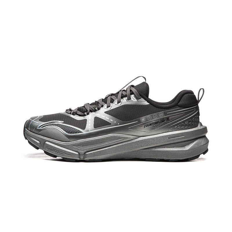 Li-Ning Li Ning Outdoor CF Tracing, Xinglan Low top Hiking Shoes Unisex Silver/Obsidian Gray