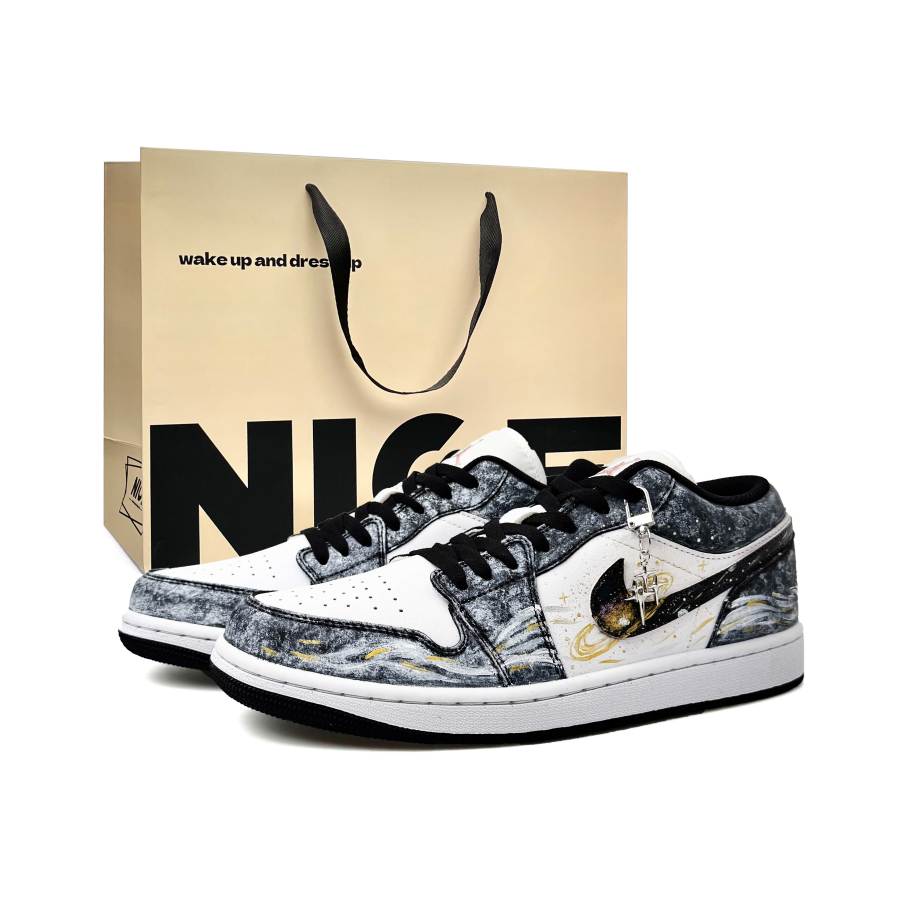 Jordan Jordan Air Jordan 1 Shopping Bag, Spring Summer Ambient Preppy Style, Love Confession Couple's Low top