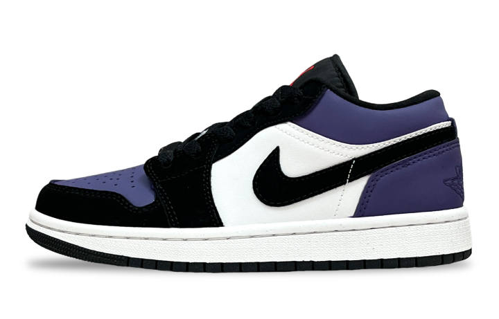 Jordan Jordan Air Jordan 1 Reverse Black Purple Slip Resistant Abrasion Resistant Slip Resistant Abrasion Resistant Low top