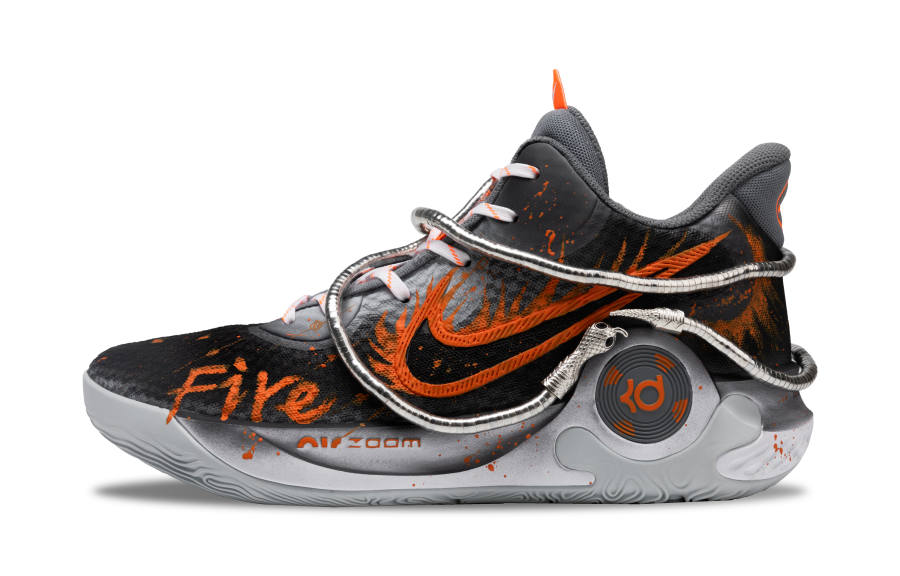 Nike Nike KD Trey 5 IX Anti Toxin Breathable And Slip Resistant Low top Basketball Shoes Unisex Black Red