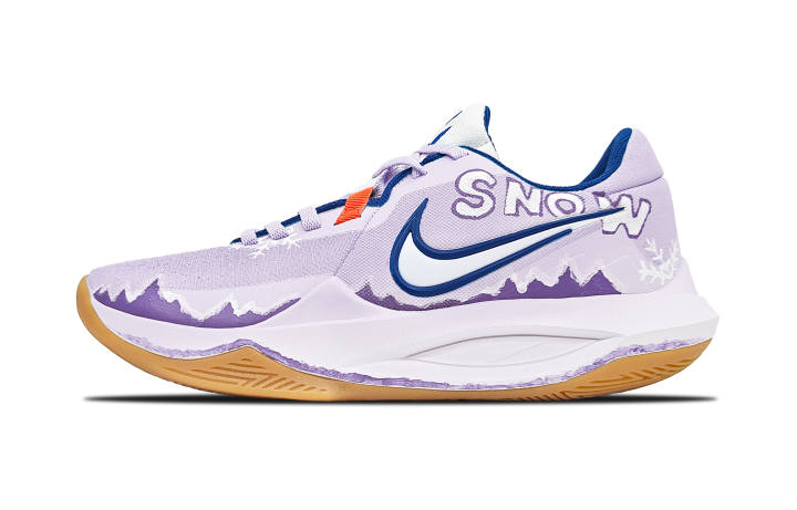 Nike Nike Precision 6 Trendy, Snow Shadow Purple Slip Resistant Lightweight Non slip Lightweight Low top Basketball Shoes