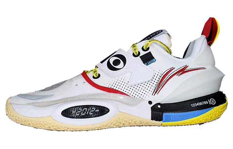 Li-Ning Solestage x Li Ning All City 10 Wade Slip Resistant Abrasion Resistant Low top Basketball Shoes Men's White Red Yellow