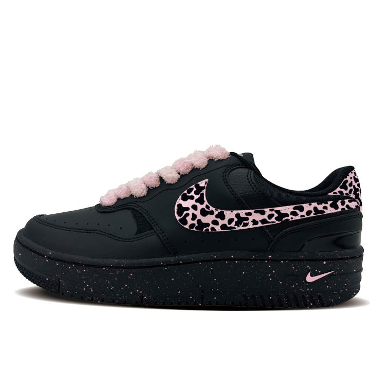 Nike Nike Gamma Force Pink Spot Synthetic Leather Abrasion Resistant Abrasion Resistant Low top Skateboard Shoes Unisex Pink