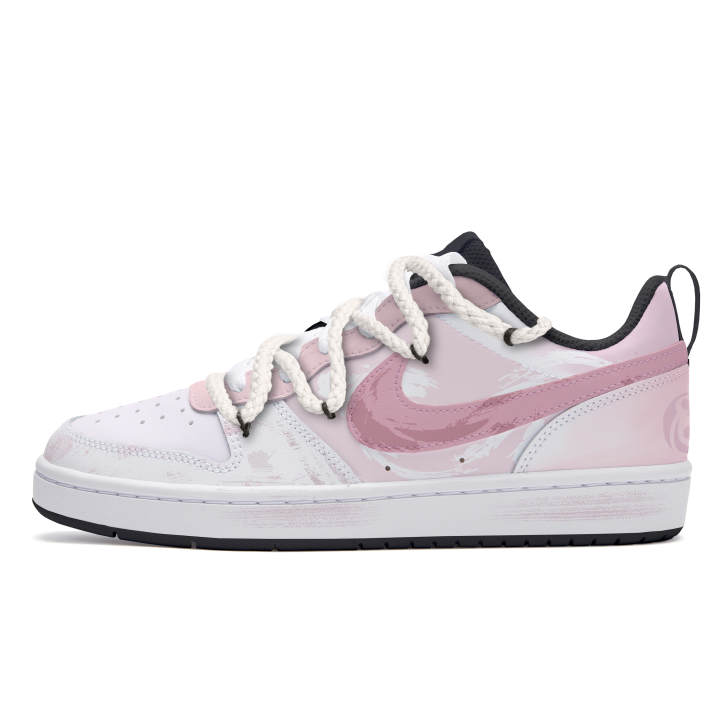 Nike Nike Court Borough Skateboard Shoes Women's Low Top Pink/White