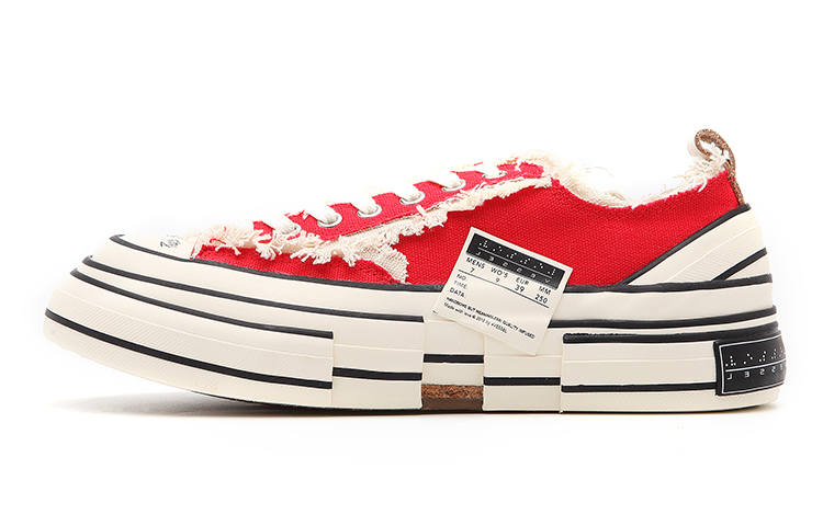 XVESSEL VESSEL Red Hot Chili G.O.P. Lows Low top Canvas Shoes Unisex Red