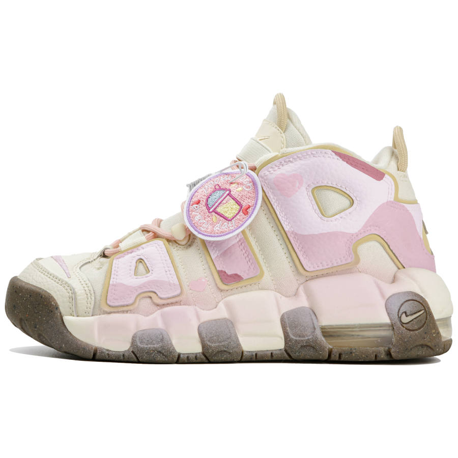 Nike Nike Air More Uptempo Mid top Vintage Basketball Shoes Women's Beige Pink