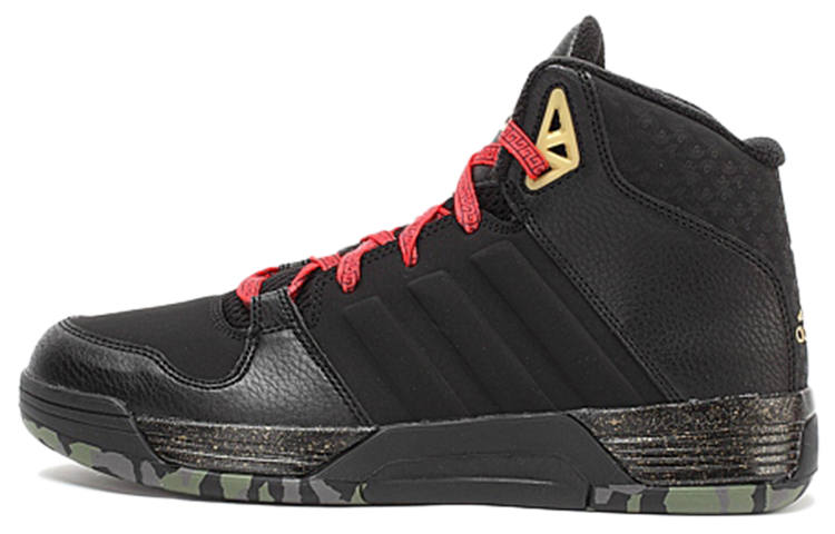 Adidas Adidas Linsanity Mid Lightweight, Wear resistant, And Non slip High top Vintage Basketball Shoes Men's Black Gold