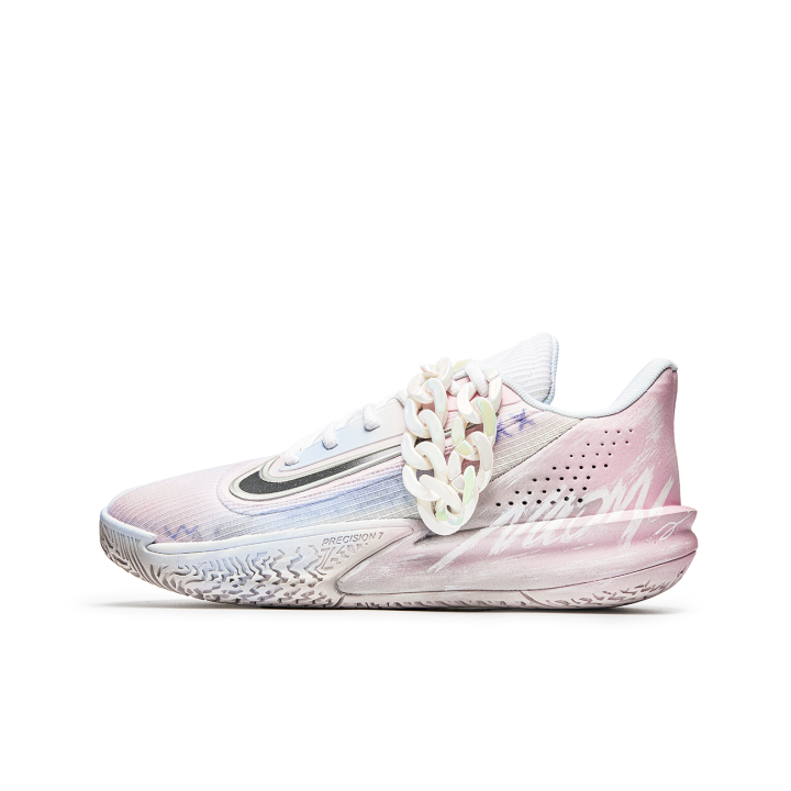 Nike Nike Precision 7 Free Panda, Holiday Flight Cushioning Slip Resistant Low top Basketball Shoes Unisex Pink Blue