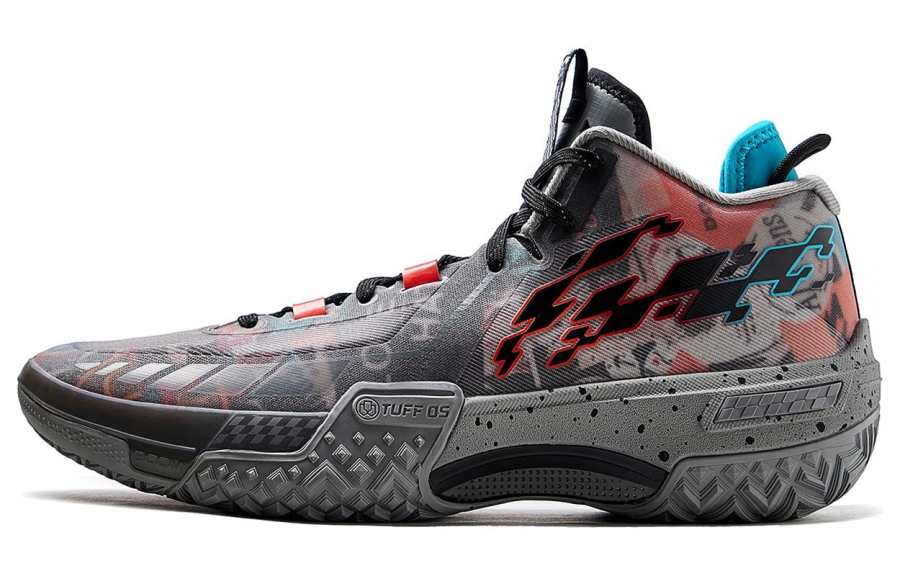 Li-Ning Li Ning Jie Ao Basketball Shoes Men's Mid Top Gray/Black