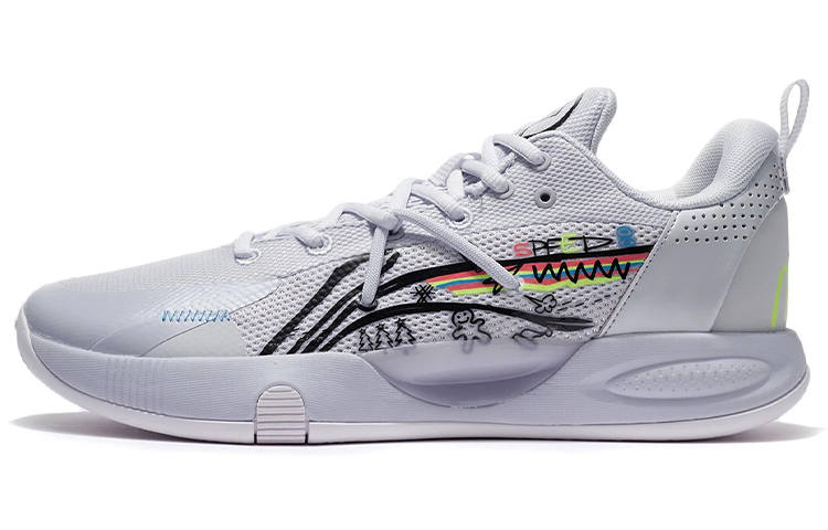 Li-Ning Li Ning Speed 8 Textile, Synthetic Leather, TPU Cushioning Slip Resistant Abrasion Resistant Coverage Support Low top