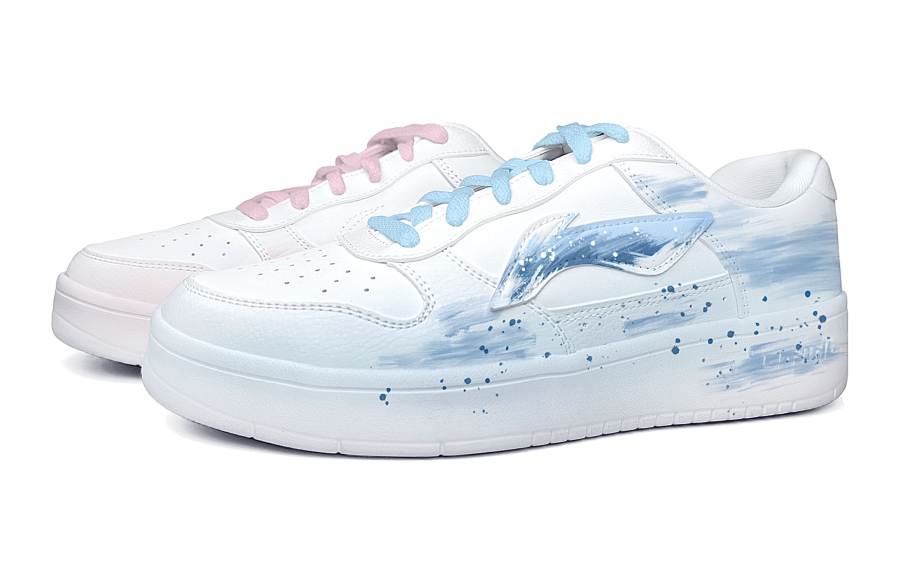 Li-Ning Li Ning Floating Boat Abrasion Resistant Abrasion Resistant Low top Skateboard Shoes Unisex Blue Pink