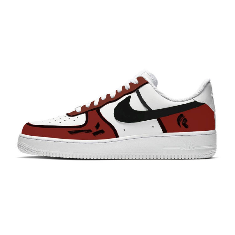 Nike Nike Air Force 1 Scroll Low top Skateboard Shoes Women's Red White