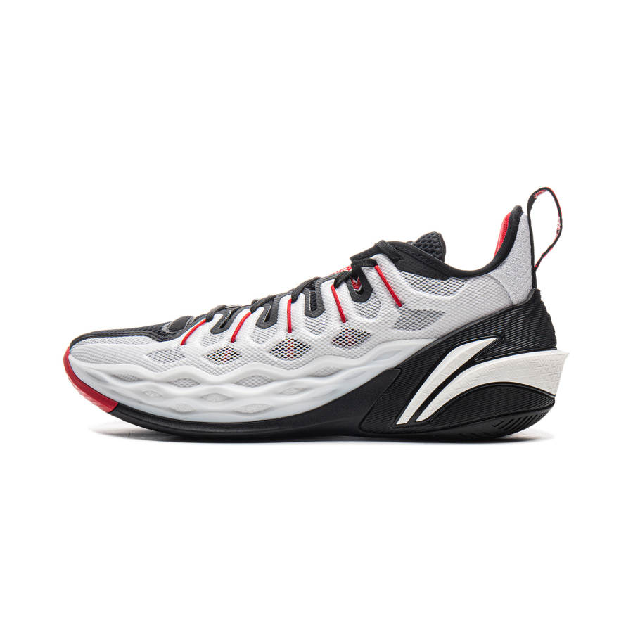 Li-Ning Li Ning Buckets Cushioning Slip Resistant Breathable Low top Basketball Shoes Men's Black White