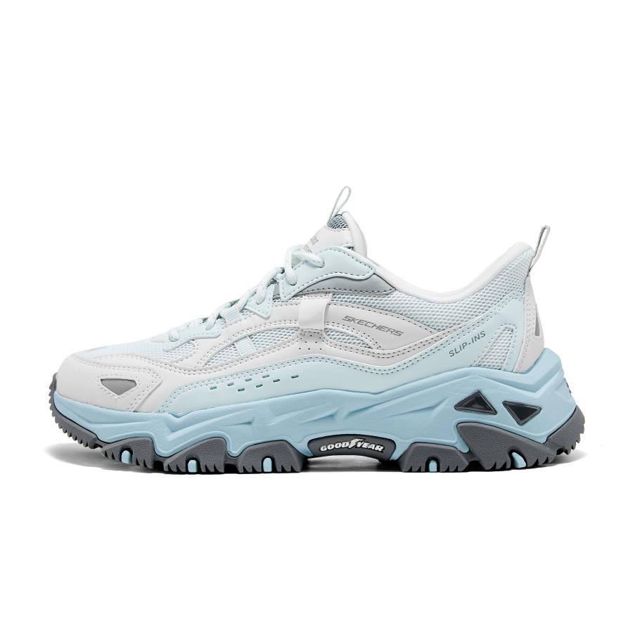 Skechers Abrasion Resistant Low top Casual Shoes Women's Gray Blue