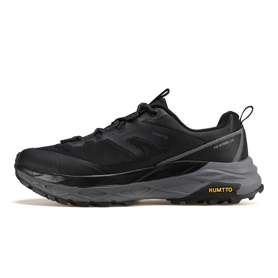 HUMTTO Cushioning Slip Resistant Abrasion Resistant Low top Hiking Shoes Men's Black