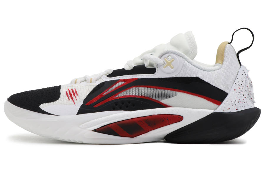 Li-Ning Li Ning Speed 10 Low top Basketball Shoes Men's Black White Red
