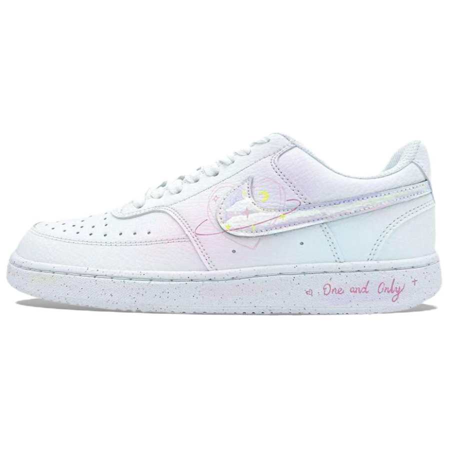 Nike Nike Court Vision 1 Cardiac Trajectory Abrasion Resistant Abrasion Resistant Low top Skateboard Shoes Unisex White Pink