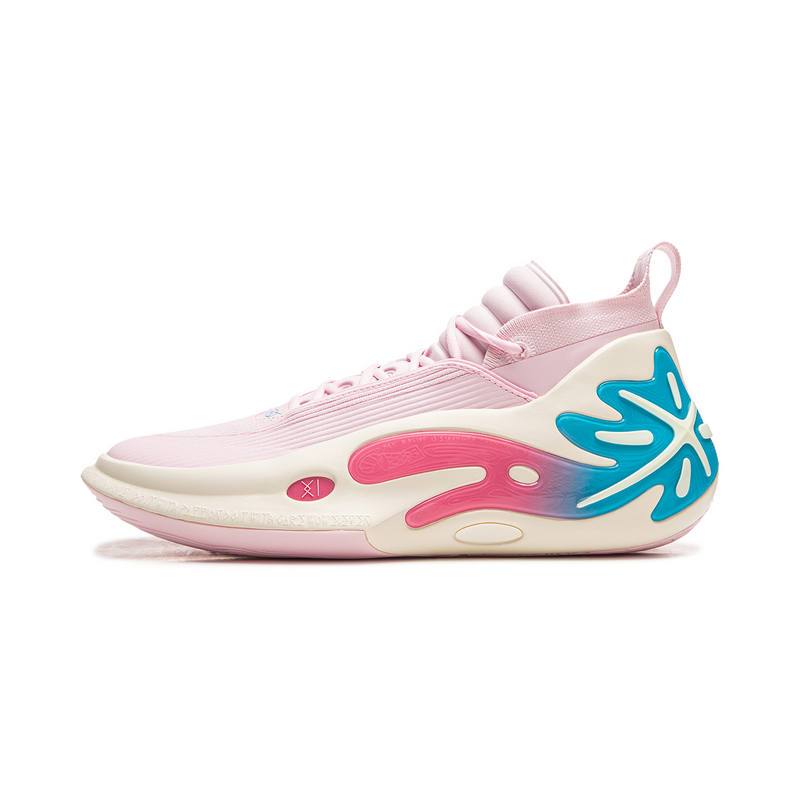 Li-Ning Li Ning WOW11 Mid top Basketball Shoes Men's Cherry Blossom Pink