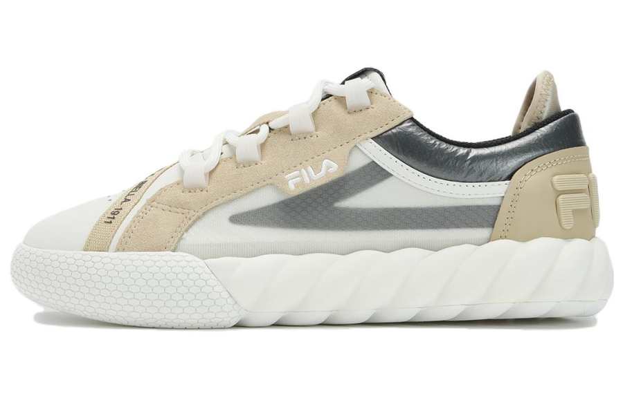 FILA Campo Cushioning Low top Skateboard Shoes Women's Coconut Milk White Beige Yellow