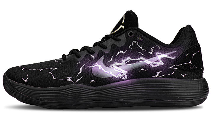 Nike Nike Hyperdunk 2017 Synthetic Leather Abrasion Resistant Abrasion Resistant Low top Basketball Shoes Men's Black