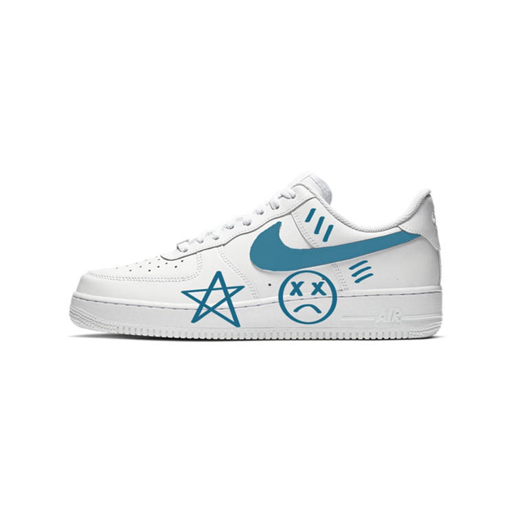 Nike Nike Air Force 1 Childlike Heart Low top Skateboard Shoes Women's White Blue