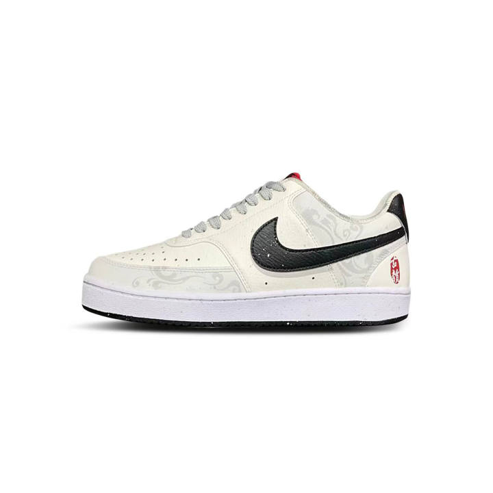Nike Nike Court Vision 1 Tower Rabbit Creative PU Synthetic Leather Abrasion Resistant Breathable Low top Skateboard Shoes