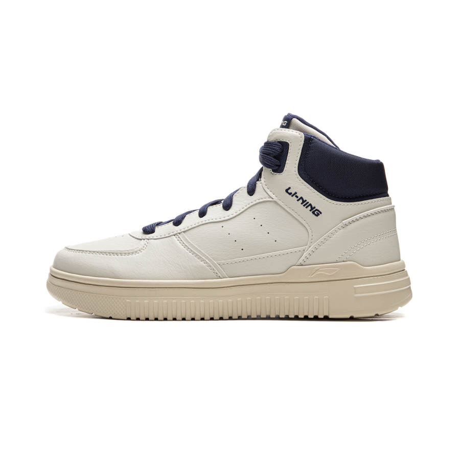 Li-Ning Li Ning Cyan Cloud HI Slip Resistant, Abrasion Resistant, Breathable High top Skateboard Shoes Unisex White Blue