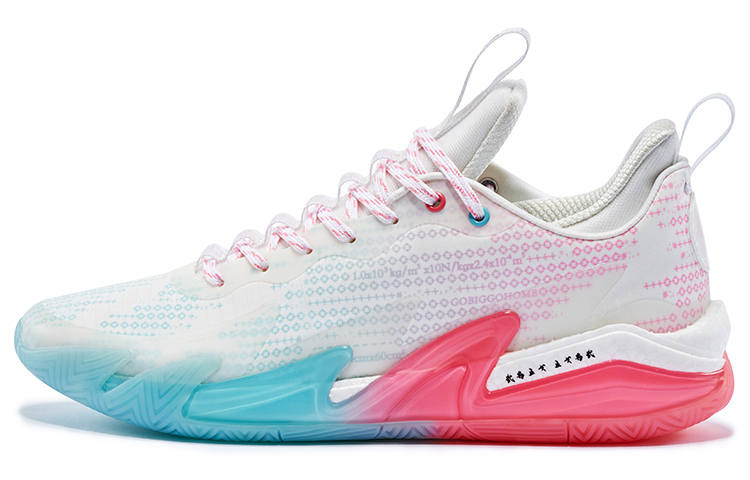 RIGORER Stop Ge 1.0 Basketball Shoes Men's Low Top Coral White/Crystal Blue