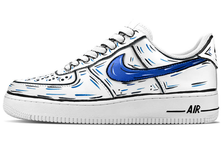 Nike Nike Air Force 1 Skateboard Shoes Men's Low Top Blue/Black