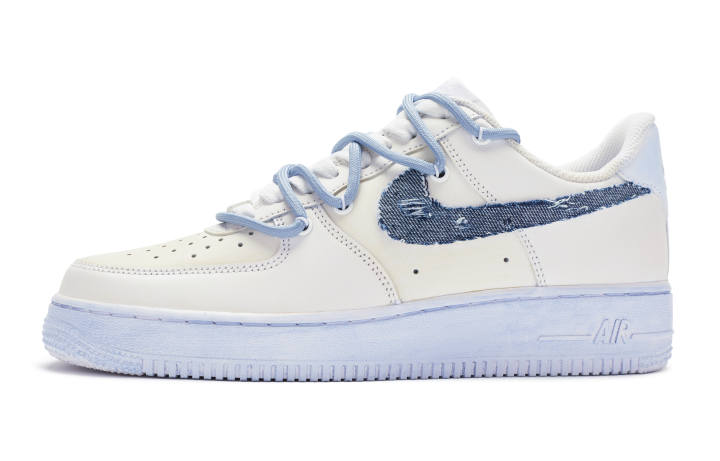 Nike Nike Air Force 1 Air Force 1 Skateboard Shoes Women's Beige White Blue