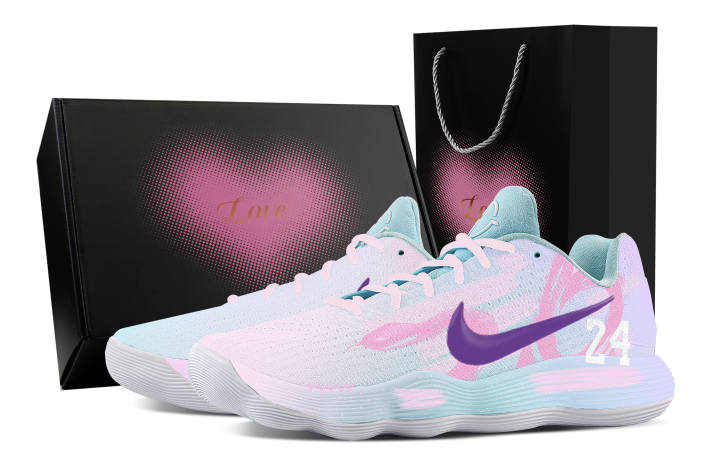Nike Nike Hyperdunk 2017 Size 24 Pink Snake, Heart Box Cushioning Coverage Support Low top Basketball Shoes Men's