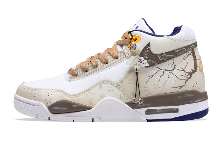 Nike Nike Flight Legacy Vintage Basketball Shoes Men's Mid Top White/Yellow/Brown