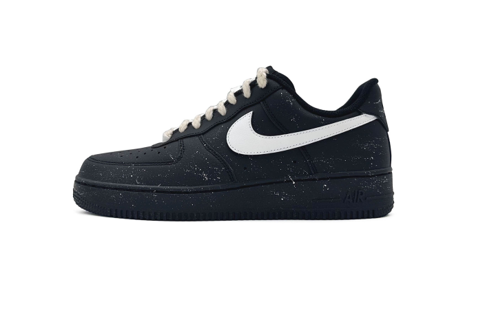 Nike Nike Air Force 1 Slip Resistant Abrasion Resistant Low top Skateboard Shoes Unisex Black White