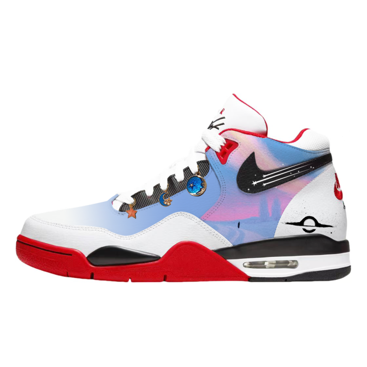 Nike Nike Flight Legacy Abrasion Resistant Mid top Vintage Basketball Shoes Unisex Blue White