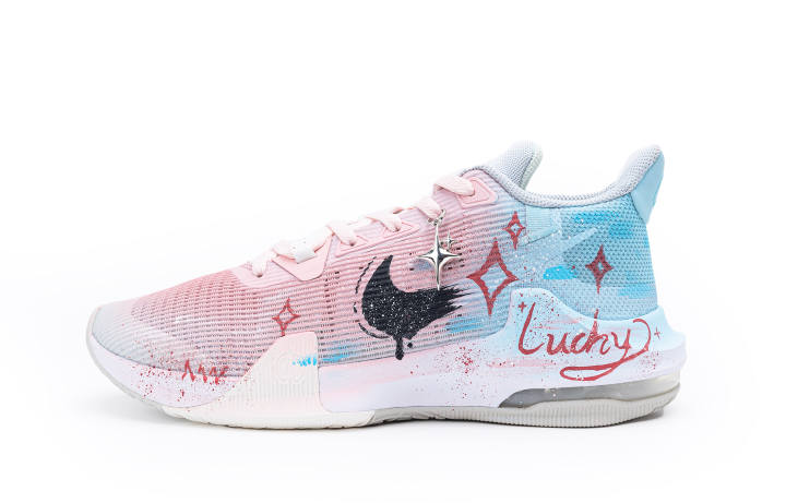 Nike Nike Air Max Impact Neon Heartbeat Mesh Abrasion Resistant Low top Basketball Shoes Men's Pink Blue