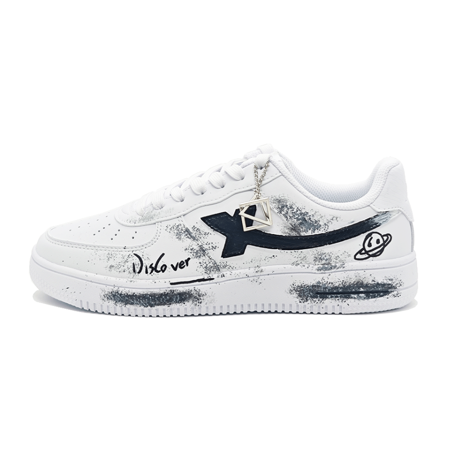 XTEP Air Force 1 Synthetic Leather Slip Resistant, Abrasion Resistant, Lightweight Low top Skateboard Shoes Men's