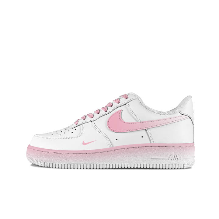 Nike Nike Air Force 1 Cloud Slip Resistant Abrasion Resistant Low top Skateboard Shoes Unisex White Pink