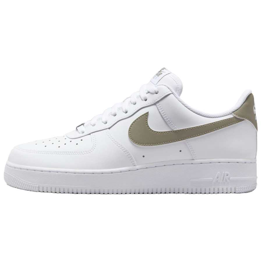 Nike Nike Air Force 1 Leather Abrasion Resistant Low top Skateboard Shoes Men's White Green