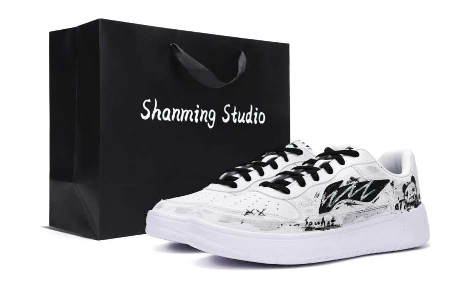 Li-Ning Li Ning Floating Boat Non Slip And Waterproof Abrasion Resistant Low top Skateboard Shoes Men's White Black